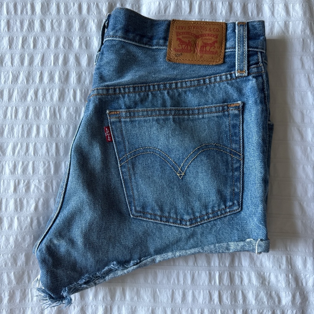 Levi's Light Blue Denim Cutoff Shorts